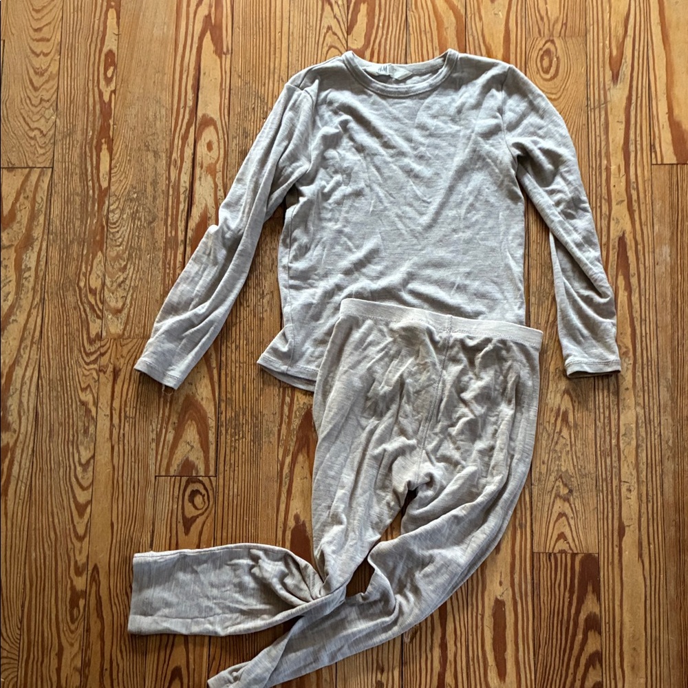 H&M merino long johns top and bottom